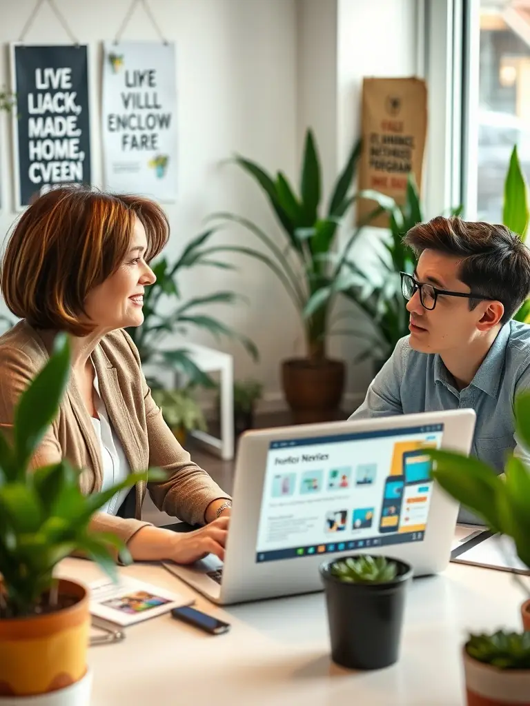A person receiving coaching and mentorship, symbolizing guidance and support in achieving career goals.